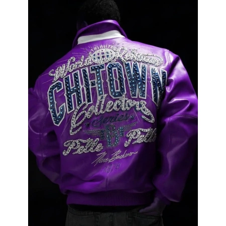 Pelle Pelle Chi-Town Purple Leather Jacket