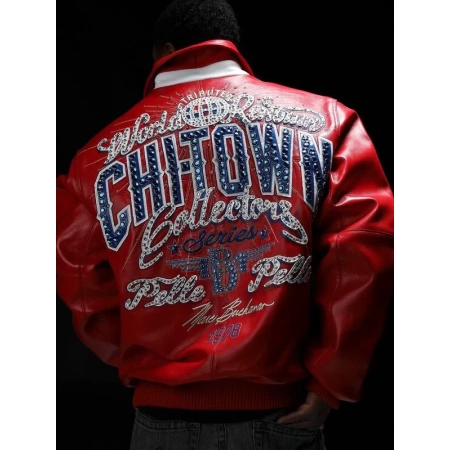 Red Pelle Pelle Chi Town Leather Jacket