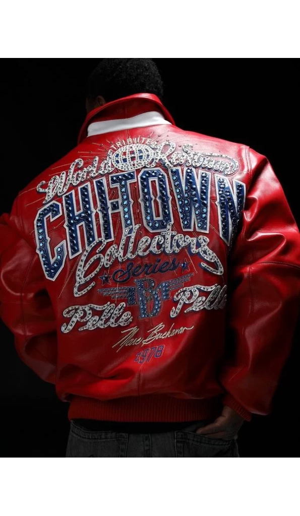 Red Pelle Pelle Chi Town Leather Jacket