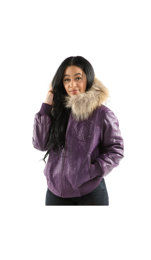 Bold Pelle Pelle Purple Hooded Morocco Jacket