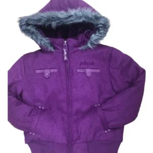 Bold Kids Pelle Pelle Wool Hooded Purple Jacket view 1