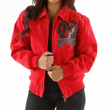 Pelle Pelle Queen Red Wool Jacket