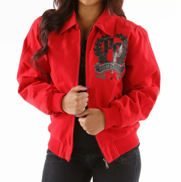 Pelle Pelle Queen Red Wool Jacket view 2