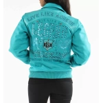 Live Like a Queen Pelle Pelle Blue Jacket