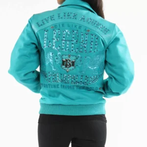 Live Like a Queen Pelle Pelle Blue Jacket
