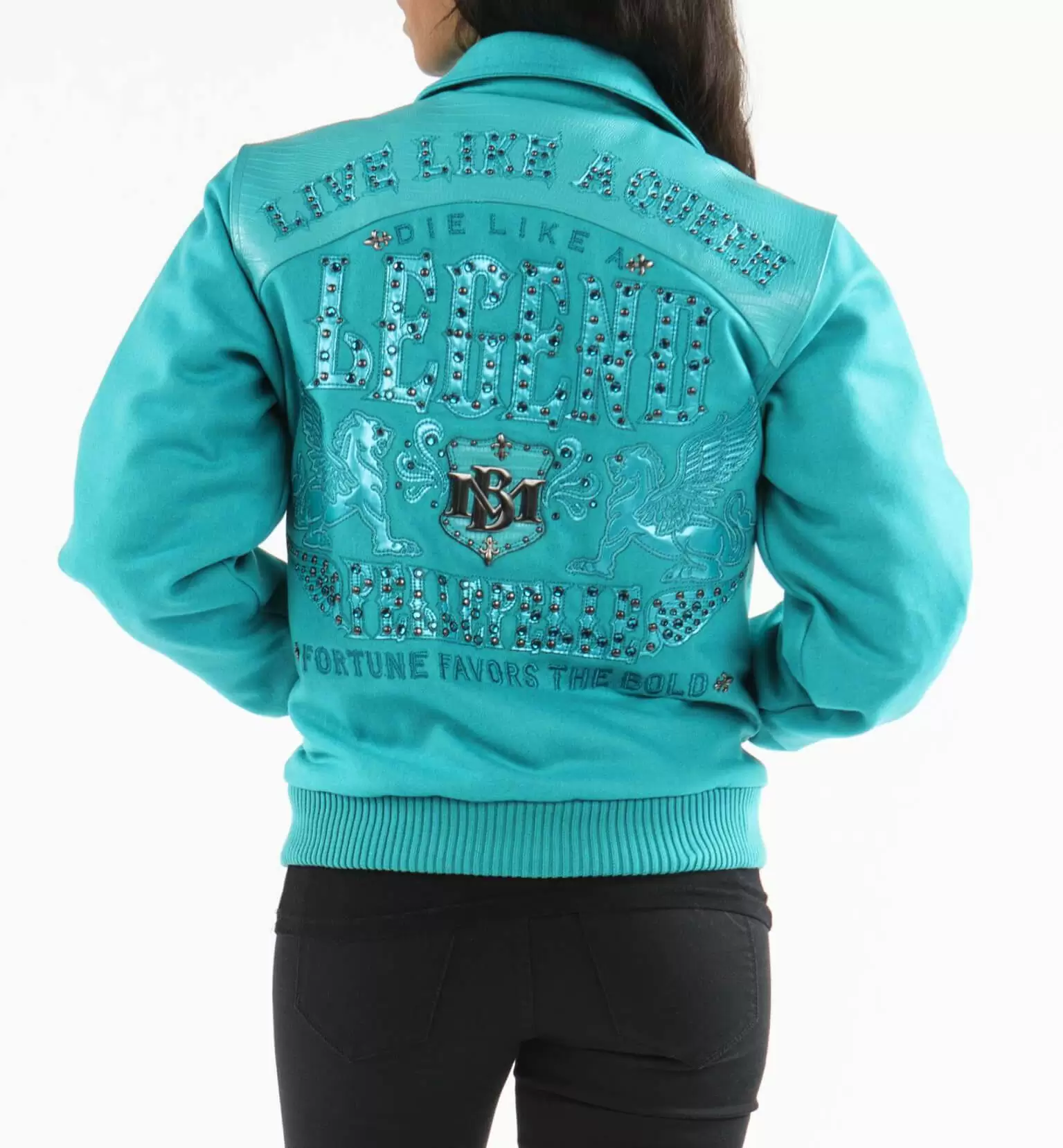 Live Like a Queen Pelle Pelle Blue Jacket