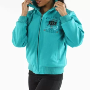 Live Like a Queen Pelle Pelle Blue Jacket view 2