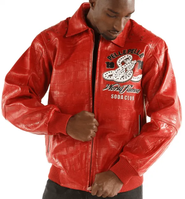 Soda Club Pelle Pelle Red Leather Jacket view 2