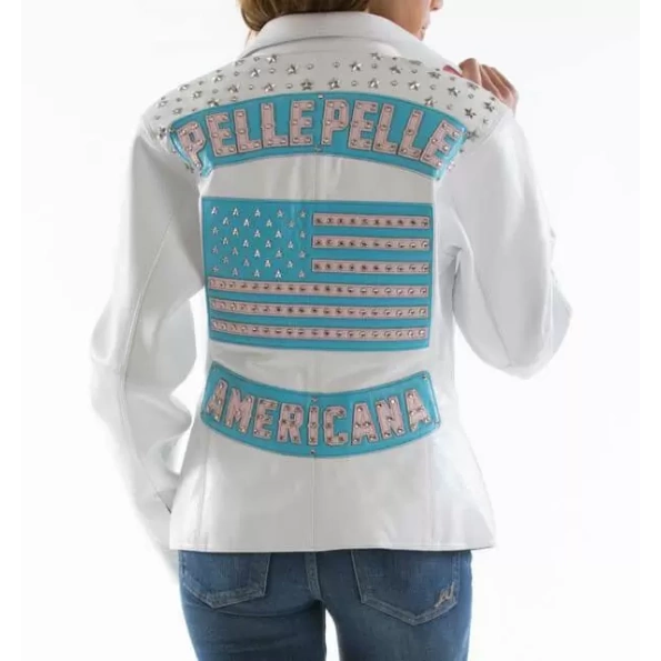 Pelle Pelle All American White Blue Jacket