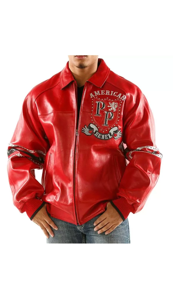 Bold Pelle Pelle Rebel Red Studded Jacket