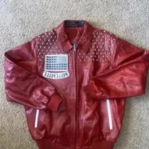 Red Pelle Pelle Americana Leather Jacket view 2