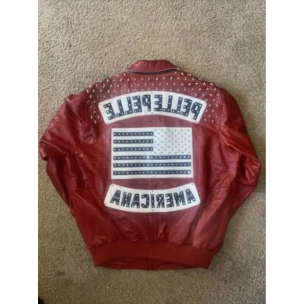 Red Pelle Pelle Americana Leather Jacket