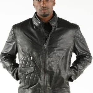 Black Pelle Pelle Bikers Moto Metro Jacket view 3