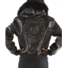 Pelle Pelle Black Emblem Studded Jacket