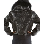 Pelle Pelle Black Emblem Studded Jacket