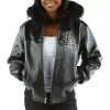 Pelle Pelle Black Crest Fur Leather Jacket