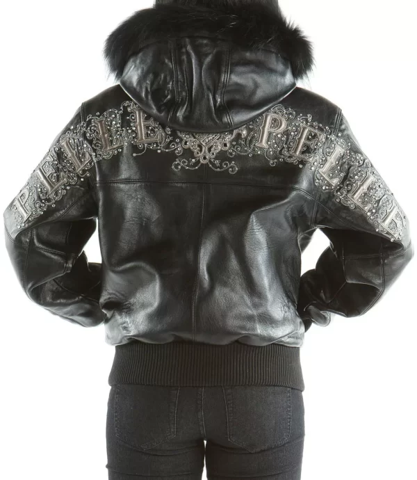 Pelle Pelle Black Crest Fur Leather Jacket