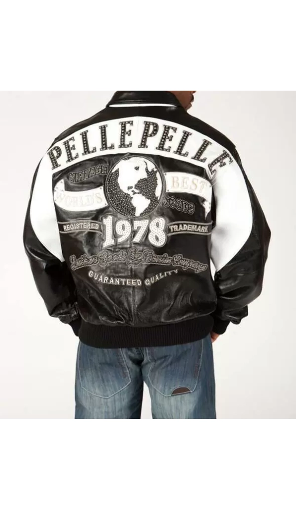 Black White Pelle Pelle 1978 Studded Jacket