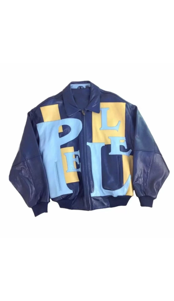 Bold Pelle Pelle Blue Bomber Jacket