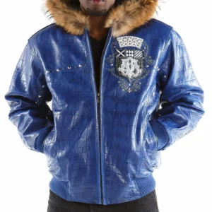 Pelle Pelle Blue Emblem Hooded Jacket view 2