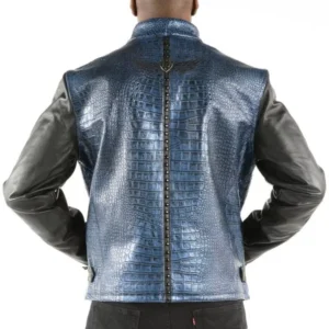 Exclusive Pelle Pelle China Collar Biker Blue Jacket view 2