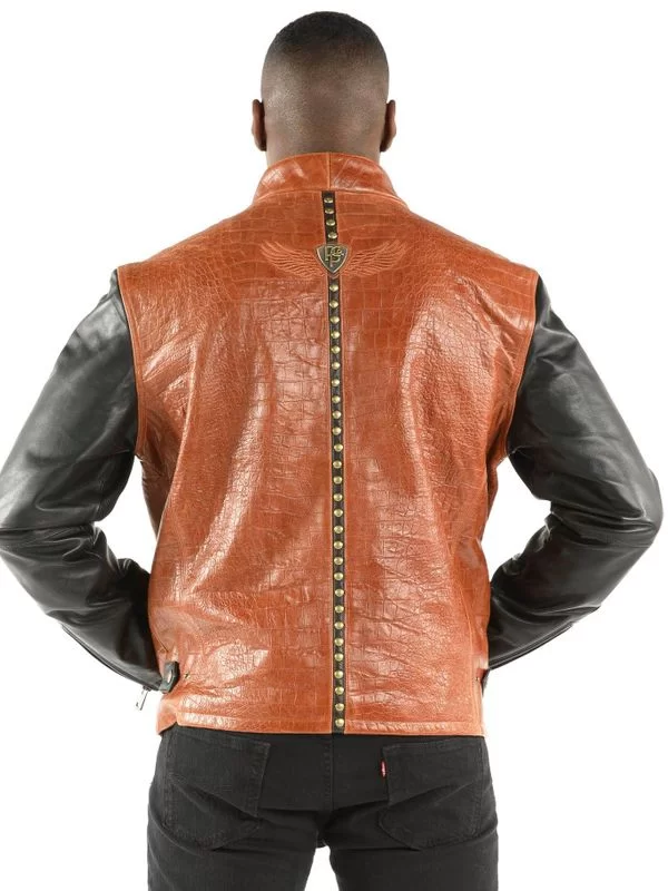 Authentic Pelle Pelle China Collar Brown Jacket