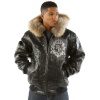 Pelle Pelle Black Jacket With Fur Collar