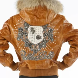Pelle Pelle Crest Brown Studded Jacket