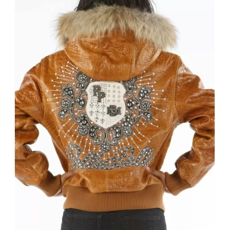 Pelle Pelle Crest Brown Studded Jacket