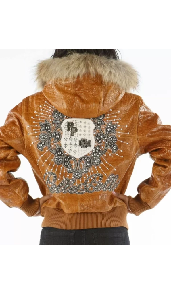 Pelle Pelle Crest Brown Studded Jacket
