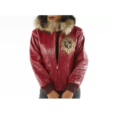 Pelle Pelle Crest Red Hood Leather Jacket