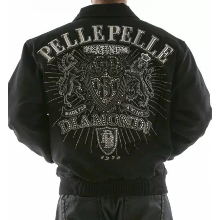 Pelle Pelle Diamonds Black Wool Jacket