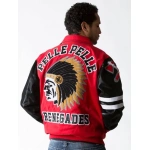 Red Black Pelle Pelle Indian Renegade Jacket