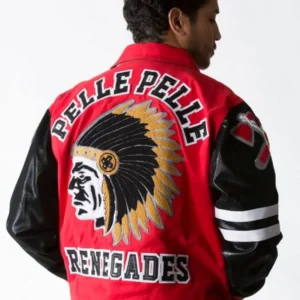 Red Black Pelle Pelle Indian Renegade Jacket