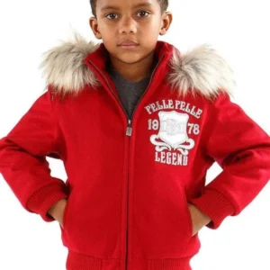 Exclusive Pelle Pelle Kids Back to School Red Jacket