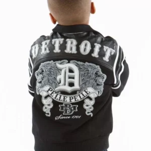 Exclusive Pelle Pelle Kids Black Detroit 1978 Jacket