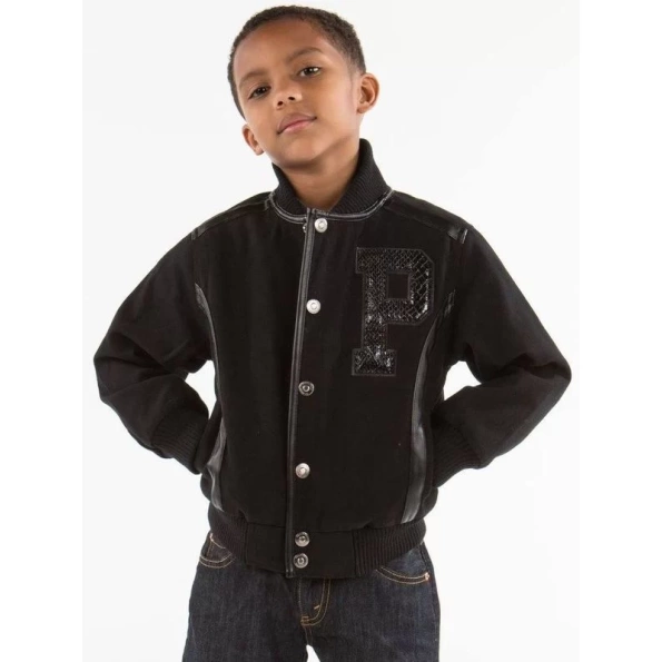 Pelle Pelle Kids Black Detroit Jacket