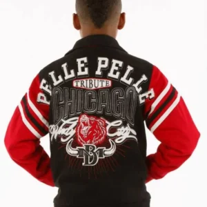 Bold Pelle Pelle Kids Black Red Tribute Jacket