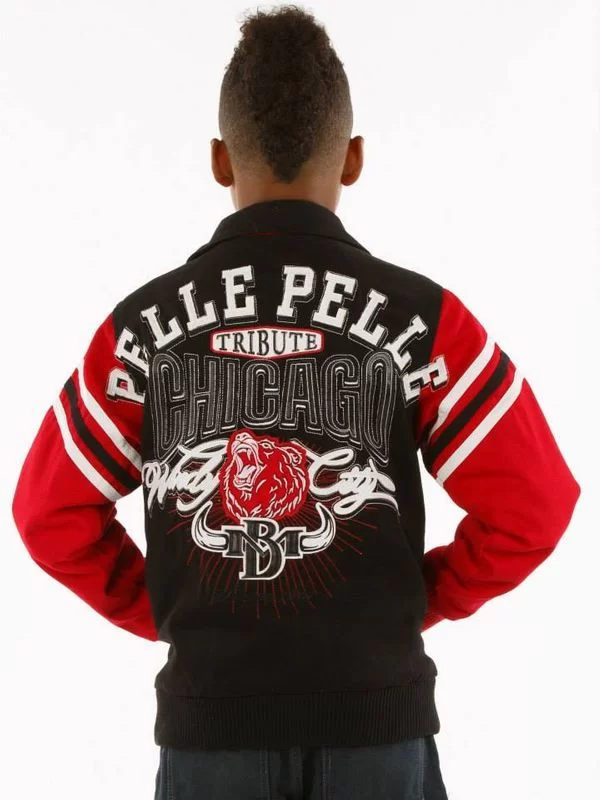 Bold Pelle Pelle Kids Black Red Tribute Jacket