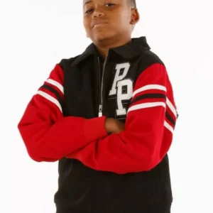 Bold Pelle Pelle Kids Black Red Tribute Jacket view 2