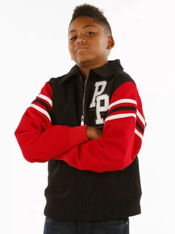 Bold Pelle Pelle Kids Black Red Tribute Jacket view 2