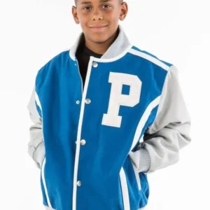 Bold Pelle Pelle Kids Blue Varsity Jacket