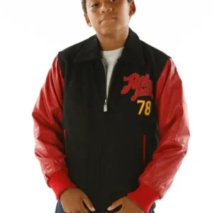 Authentic Pelle Pelle Kid Legendary Red Black Jacket view 2