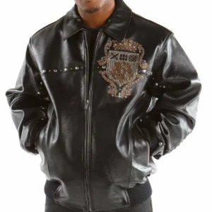 Black Pelle Pelle MB Emblem Studded Jacket view 2