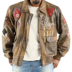 Exclusive Pelle Pelle Brown Bomber Jacket view 2