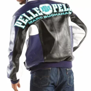 Marc Buchanan Pelle Pelle Blue Jacket view 2