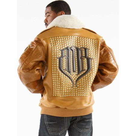 Yellow Pelle Pelle MB Bomber Leather Jacket