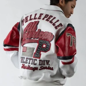 Mens Pelle Pelle All American White Jacket