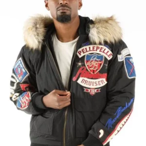 Exclusive Pelle Pelle Mens Bruiser Black Jacket