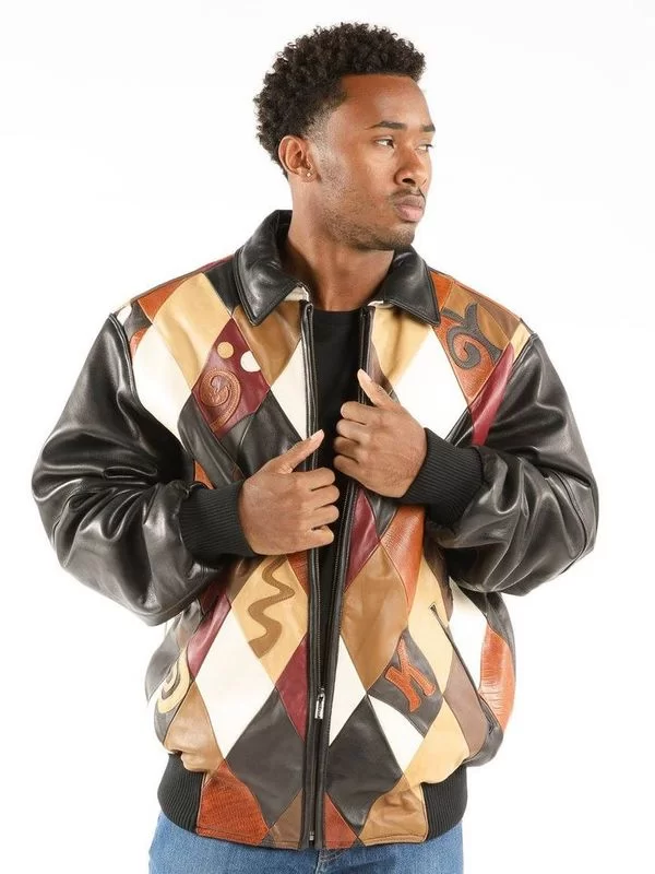 Authentic Pelle Pelle Mens Multicolor Jacket